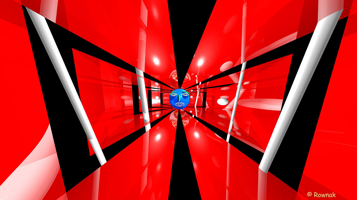 This image conveys a select number of unusual original artworks in a surreal gallery image created by Digital artist  Richard Rownak